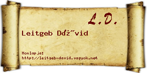 Leitgeb Dávid névjegykártya