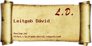 Leitgeb Dávid névjegykártya